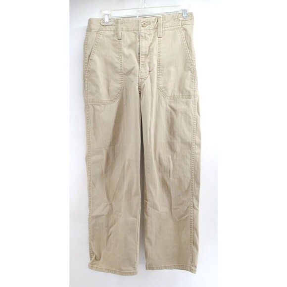 Levis Khaki Pants WOMENS Size 27x27 Straight Pants‎ Classic Trouser - Picture 1 of 10